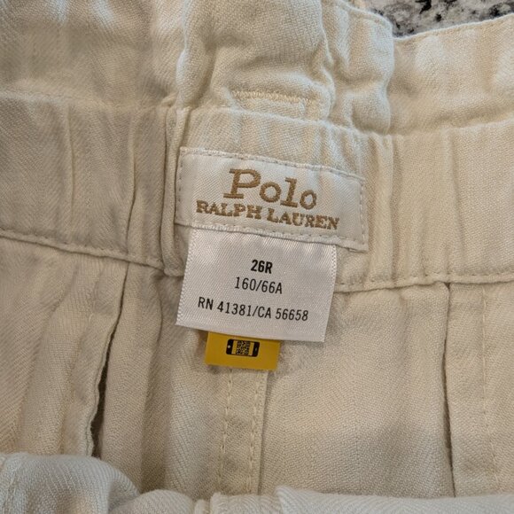 POLO RALPH LAUREN Nwt Belted Jogger 26 Cream Beige Light Tan Khaki Bone - Picture 11 of 14